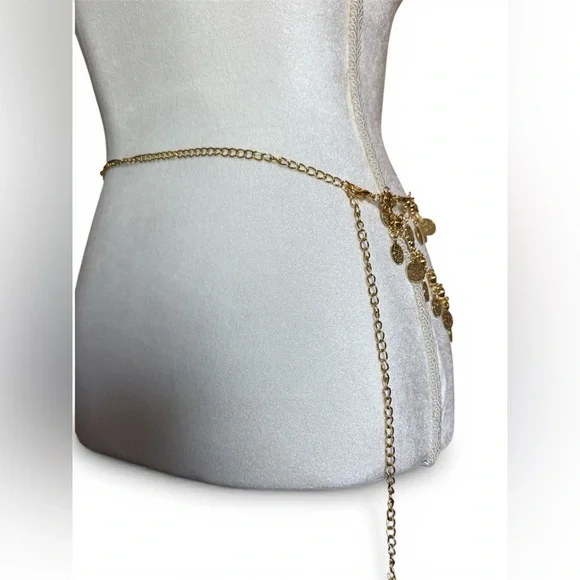 Stunning, Double Layer Coin “Gypsy” Chain Belt- up to 42 inches - Picture 5 of 5